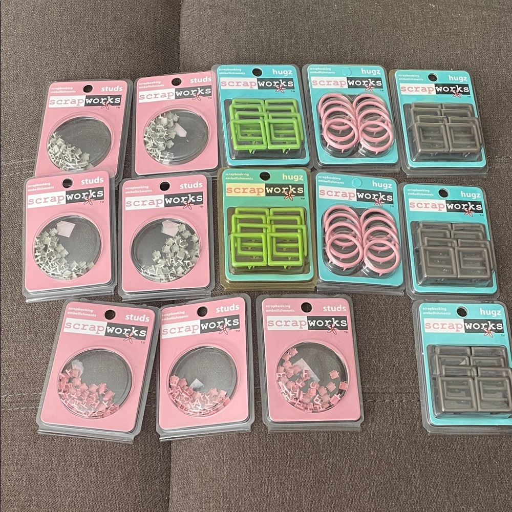 Hugz and Studs Crafting Sets - Pink, Green, Brown and Stone